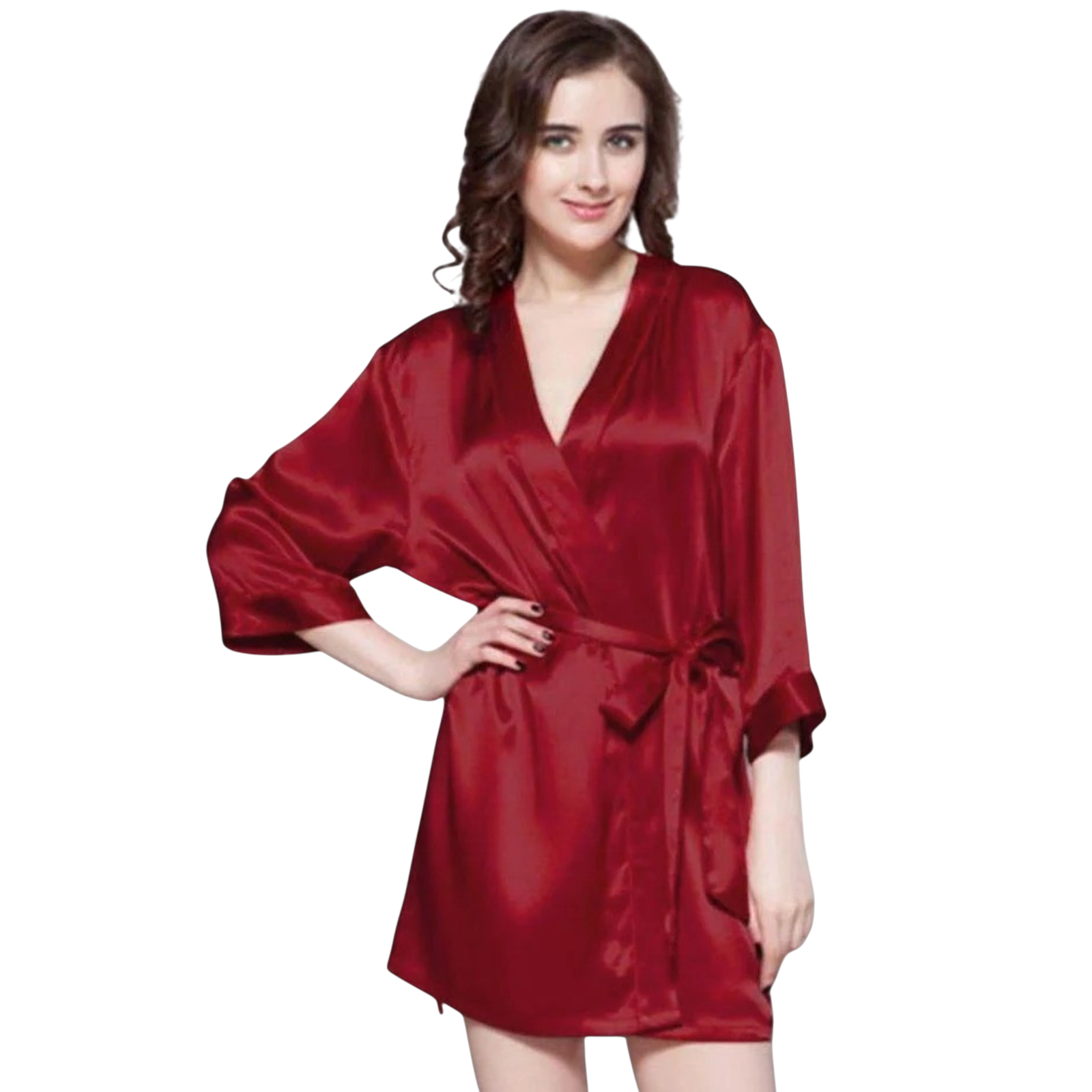 darkred polyester satin gown for women.png darkred polyester satin gown for women.png