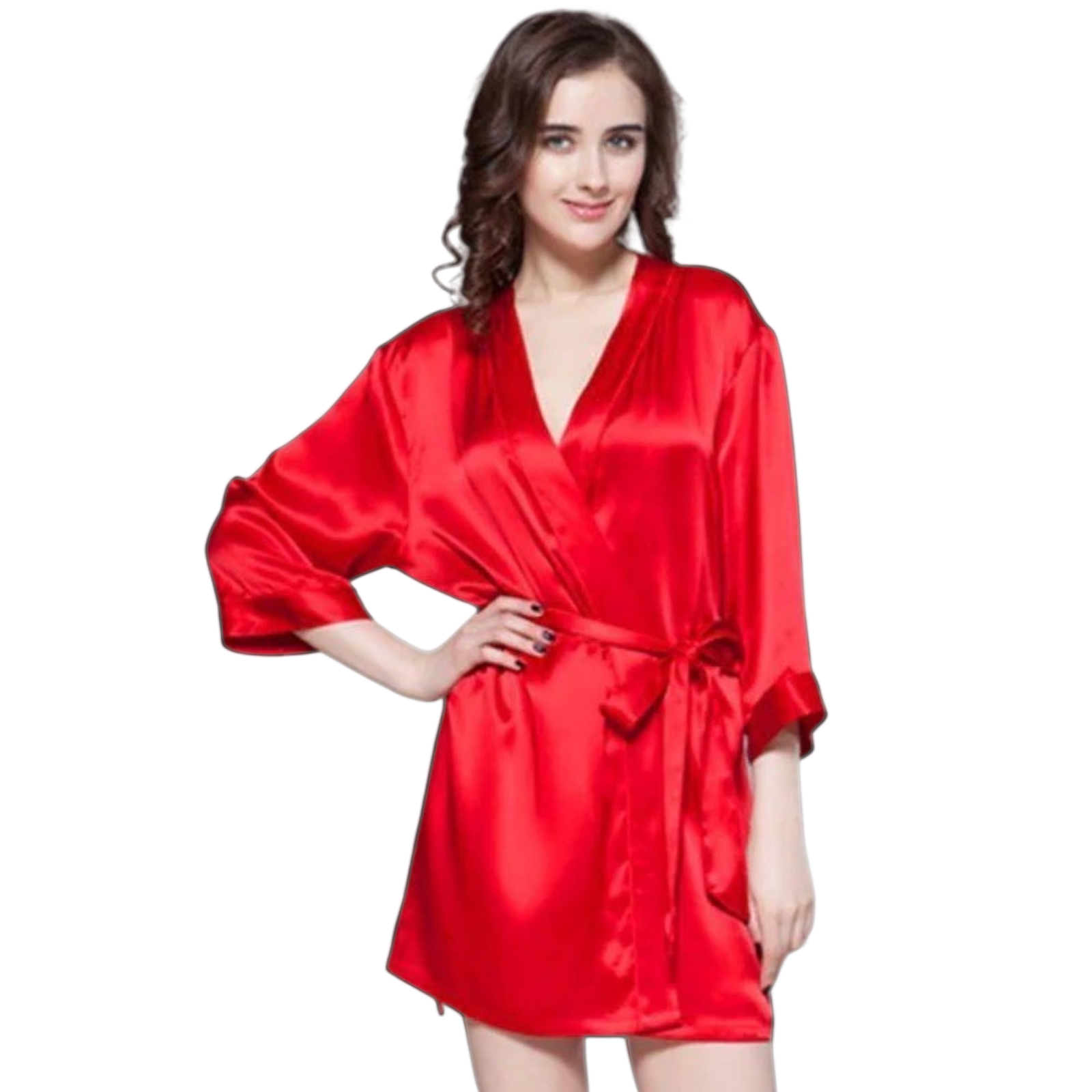 red polyester satin gown for women.png red polyester satin gown for women.png